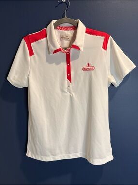EP Pro Women’s White & Pink Golf Polo - Ocean Edge Logo
